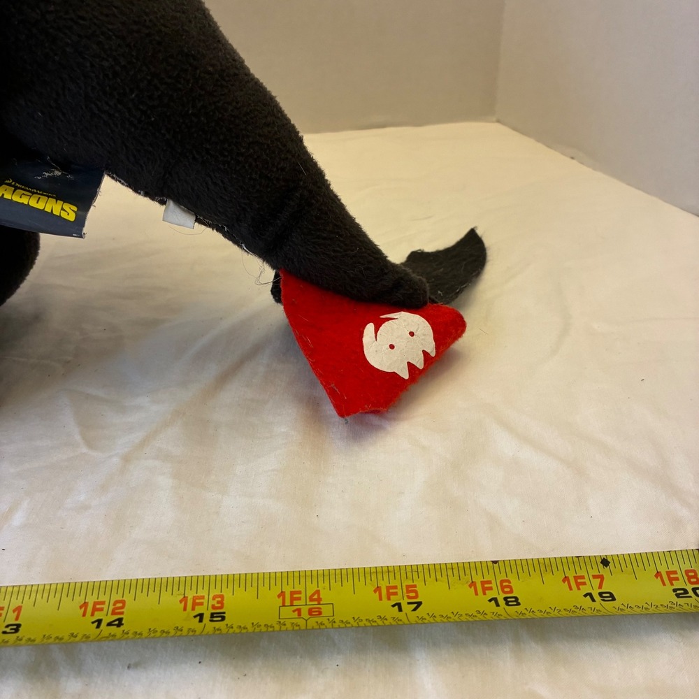 How To Train Your Dragon Toothless Plush Dreamworks 2014 Stuffed Toy Night Fury - Picture 6 of 16